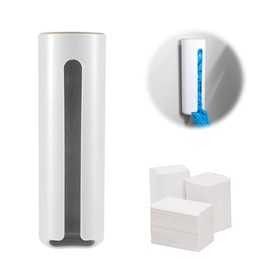 Nizirioo Cotton Pads Storage, Cotton Pad Holder, Cotton Pad Dispenser, Wall Mount Cotton Pad Dispenser with Lid, Wooden Storage Box, Cosmetic Pad Dispenser, Cotton Pads Dispenser for Wall, White