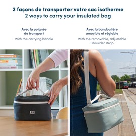 MONBENTO - Small Cooler Bag for On the Go Arctic Pink Moka - Lunch Bag for Lunch Box, Water Bottle & Food Accessories - Thermal Bag for Food 5L with Removable Shoulder Strap - Ideal for Office/Picnic