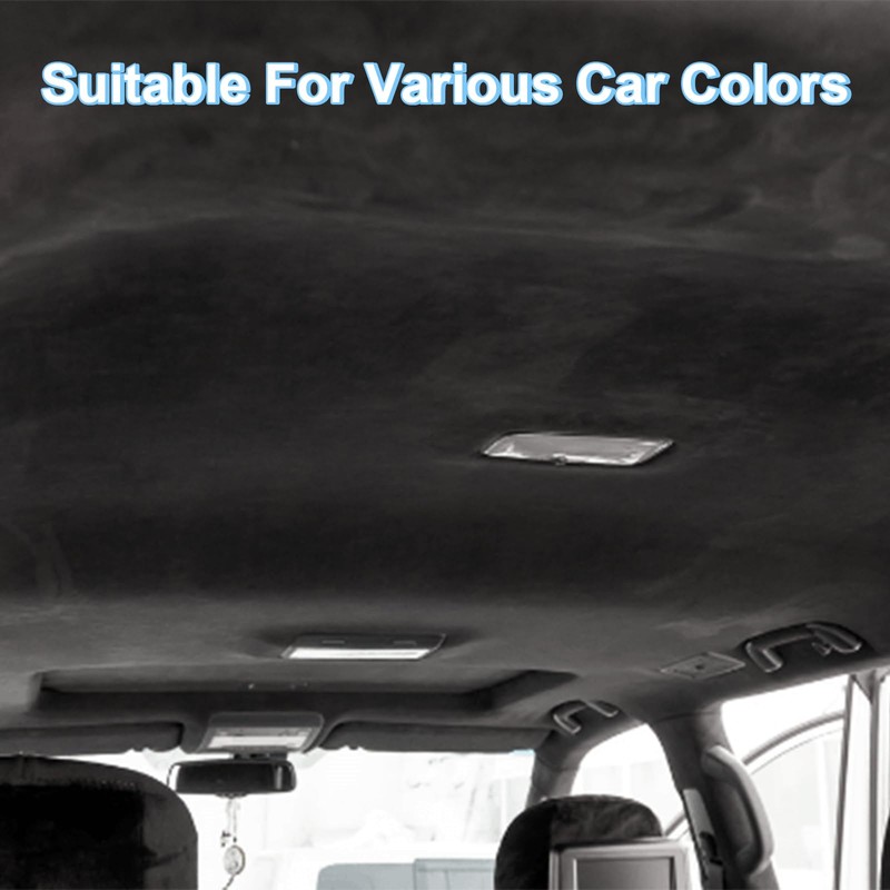 Hedday Black Suede Headliner Fabric 79" L × 60" W