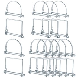 LOYORTY 20 Pcs Shaft Locking Pin, Zinc-Plated Trailer Hitch Pin in 1/4", 5/16" and 3/8" Diameter, Heavy Duty Trailer Coupler Pins for Farm Lawn Garden Wagons