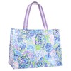 Lilly Pulitzer Purple/Blue XL Market Shopper Bag, Oversize Reusable Grocery