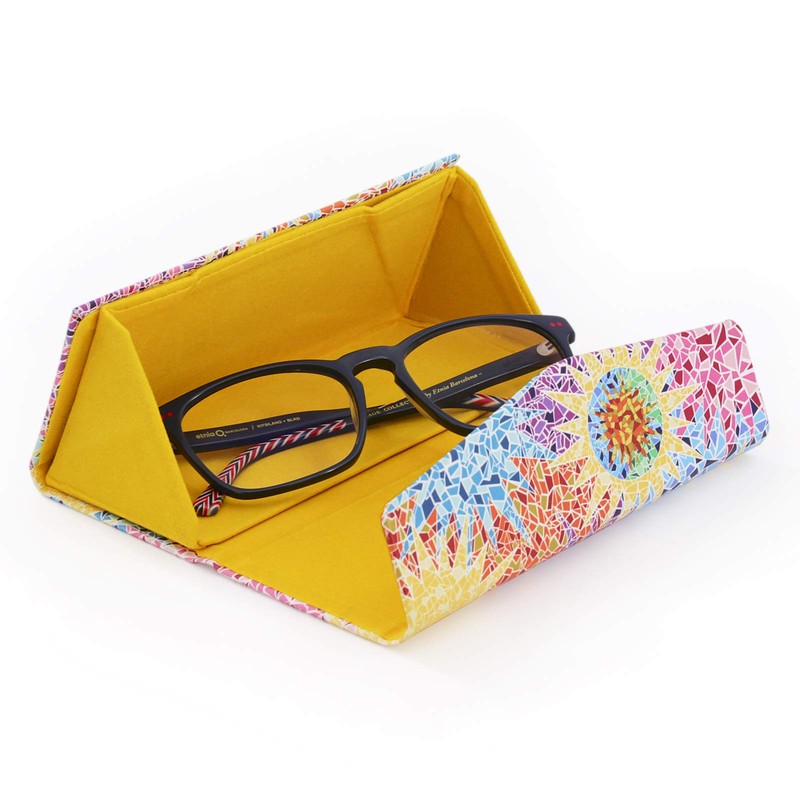 PracticDomus Triangular Folding Lightweight Glasses Case Magnetic Closure and Velvet