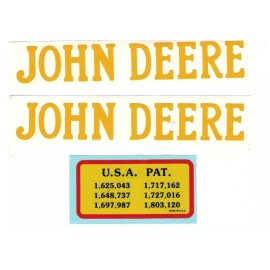 Flywheel Supply 1.5 hp John Deere Gas Engine Motor 3 Piece Decal Set Hit & Miss Flywheel Antique