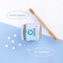TeethTab - Pasta dental sólida en forma de tabletas 165g ~ 340 tabletas (Menta)