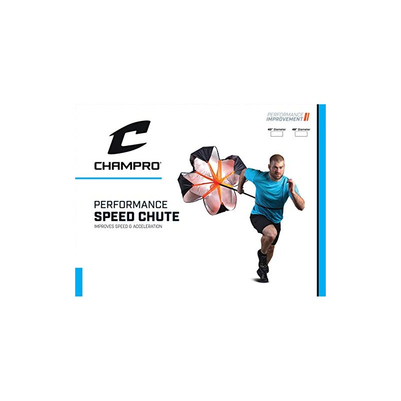 Champro Speed Chute (Black/Orange, Medium/48-Inch)