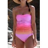 Beachsissi Set de tankini con estampado degradado y control de
