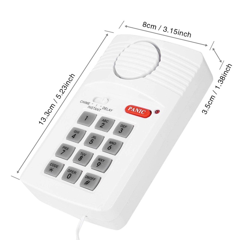 Door Alarm-Door Alarm System 3 Settings Security Keypad with Panic