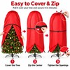 Upright Christmas Tree Storage Bag with Adjustable Straps, Zipper &