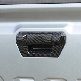 Car Tailgate Pull Handle Cover Trim for Toyota Tacoma 2024 2025, Car Exterior Decoration Accessories (Not for SR Ver) (Carbon Fiber Pattern)