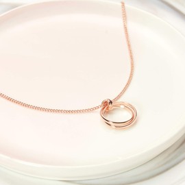 Funny Gift for Her: Birthday Gift for Friend, Sister, Christmas Gift for Friend, Gag Gift, BFF (Linked Circles, Rose Gold)