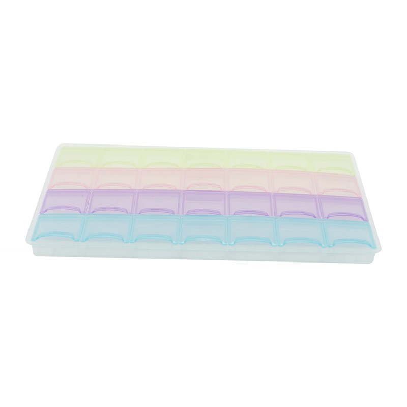 Tool Box with Transparent Lid, 28-Compartments,Carrying Storage Case for Patts,Screws,Bolts,Nuts,Toys
