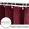 BBiggood Burgundy Shower Curtain, Waffle Weave Shower Curtain for Bathroom