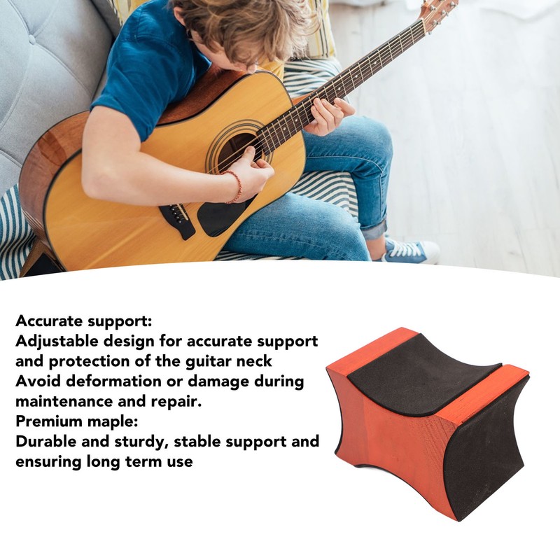 Guitar Neck Support Maple Wood Adjustable Multifunctional String Instrument Neck