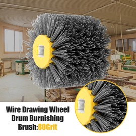 Sanding Brushes for Wood #80 Grit Nylon Brush for Angle Grinder Drill Bristle Brush Wood for Deburring Rust Grinding and Polishing (80 Grit)