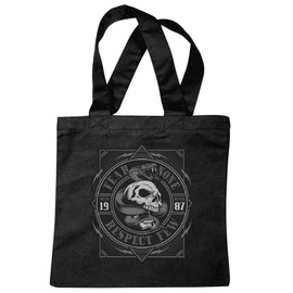 Shoulder Bag Biker - Rocker - Gothic - Vintage - Skull - Ghost - Chopper - Custom Bike - Ghostwriter - MC - Biker Club Shopping Bag School Bag Gym Bag in Black
