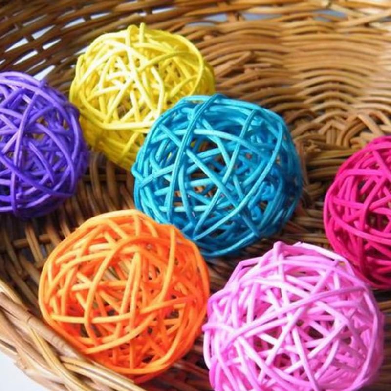 15Pcs Pink Rattan Decorative Balls for Diy Craft - Versatile