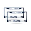 St Louis Rams Nummernschild-Rahmen-Set, verchromt, Metall, Blau lackiert
