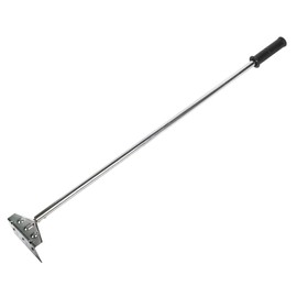 Mydracas Heavy Duty Charcoal Grill Rake Grill Ash Tool Accessories with Rubber Handle, Charcoal Kettle Grill Pizza Oven Ash Rake Stainless Steel-32 inch