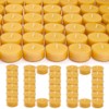 100 Pack Pure Beeswax Tealight Candles | Natural Unscented Beeswax
