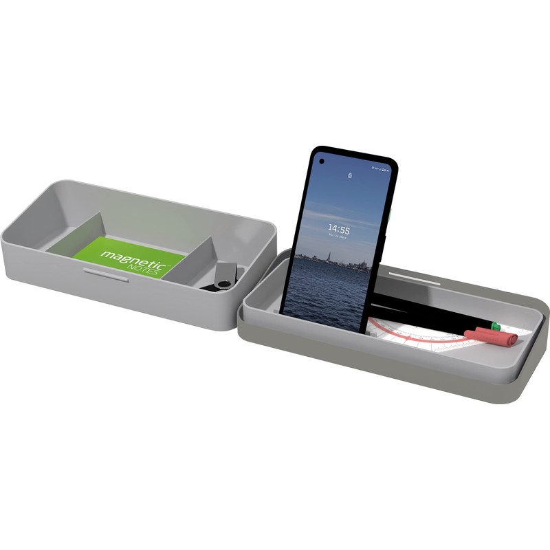 helit H6252582 Table Organiser "the Company", Desk Butler in Grey/Grey