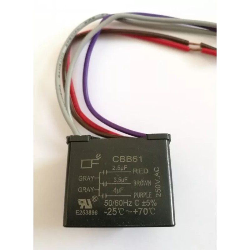 Star Capacitor Para Ventilador Triple 2.5-3.5-4uf -envio Gratis
