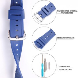 XBHSW Resin Strap Compatible with Casio G-shock DW-5600 GW-M5610 GW-6900 DW-6900 G-6900 Mens Replacement Watch Band Sports Waterproof Bracelet (Blue)