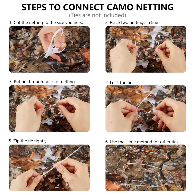 BASSDASH Camo Netting Camouflage Mesh Water Resistant for Hunting Blind