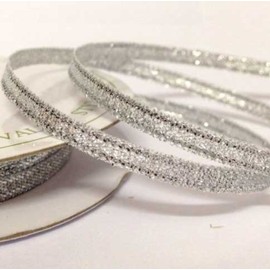 1 x 20 Yard Roll of 3mm Silver Metallic Organza Ribbon Christmas Wrap Presents (Crafts - Jewellery Making - Fashion Charms Decoration - Jewelry Accessories by GCS