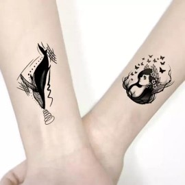 HyunA 레터링 쇄골 현아 타투 스티커 30장 마스크 판박이 미니 여성 헤나 문신 [Q 타입] Lettering Clavicle HyunA Tattoo Sticker 30 Sheets Mask Transfer Mini Women's Henna Tattoo [Type Q]