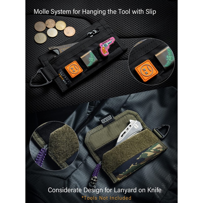 TACTICAL GEEK Storage A2 M EDC Pouch Organizer, Nylon Coin