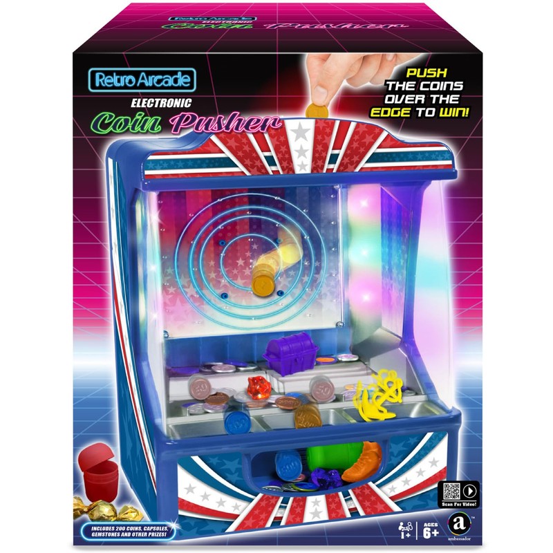 Merchant Ambassador Retro Arcade Electronic: Pinball - Tabletop Game, Vibrating