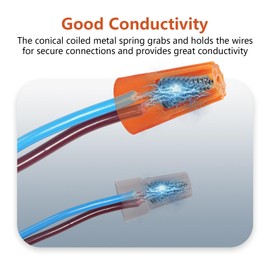 Kevenry Red Wire Nuts 600 PCS P6 Type Springs Screw Terminals Wire Caps Insulating Insert Twist Electrical Wire Connectors Nuts, Wire Nuts Assortment Kit for Wire Connection