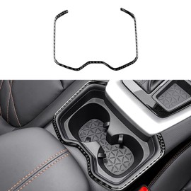 FXETRNL Real Carbon Fiber Car Gear Water Cup Holder Covers for Toyota RAV4 (2019-2025), Interior Decal Car Accessories, Black