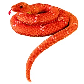 Gxdamxz Cuddly Toy Snake, Plush Toy Cuddly Snake for Children and Adults, Snake Stuffed Animal, 80 cm, Red