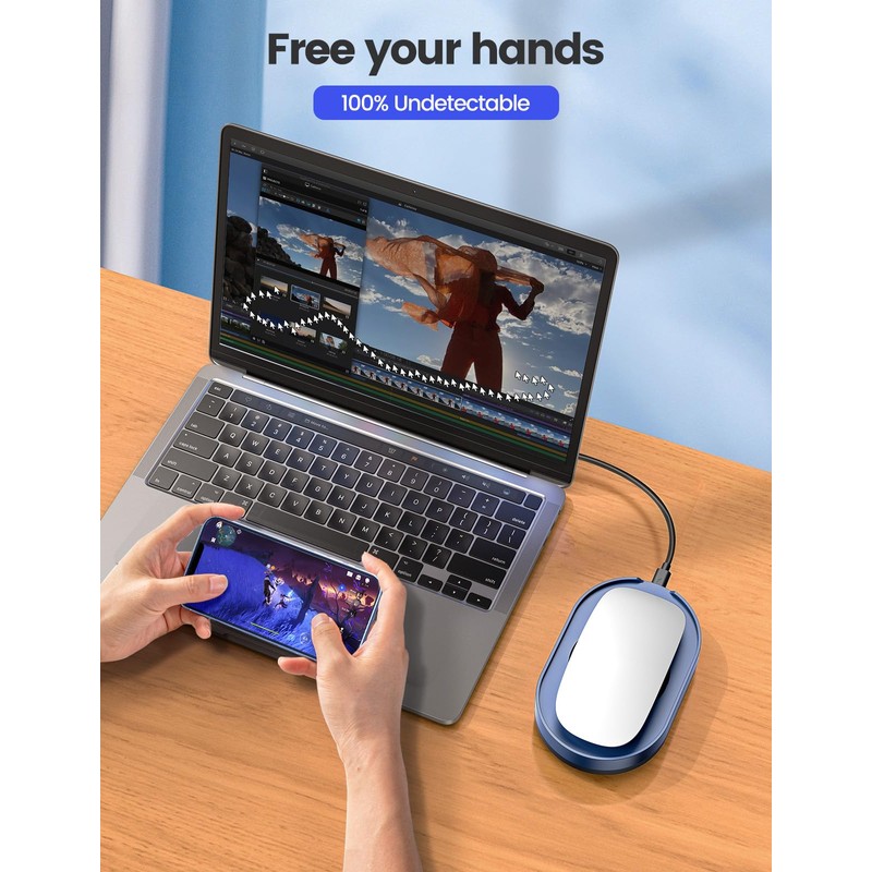 Vaydeer Undetectable Mouse Mover, M4 Mouse Jiggler Device with ON/Off