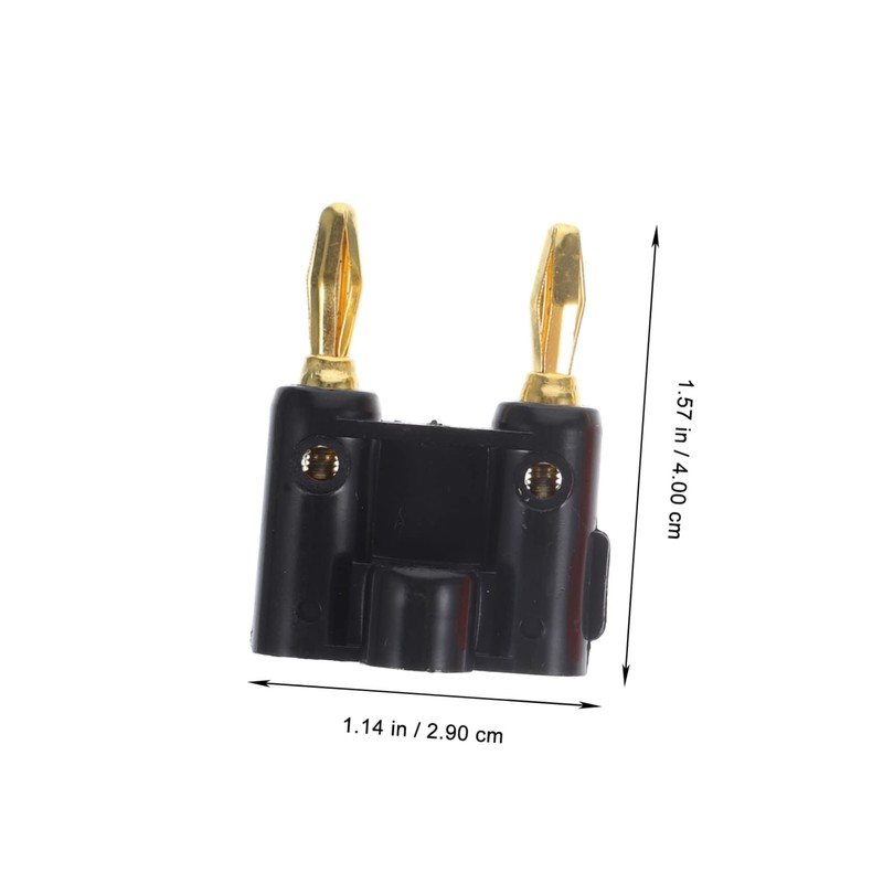 ORFOFE 10pcs Gold Plated Dual Banana Plug Connectors for Audio