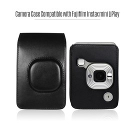 Compact Size Instant Camera Case Bag PU Leather with Shoulder Strap Compatible with  Fuji  mini LiPlay
