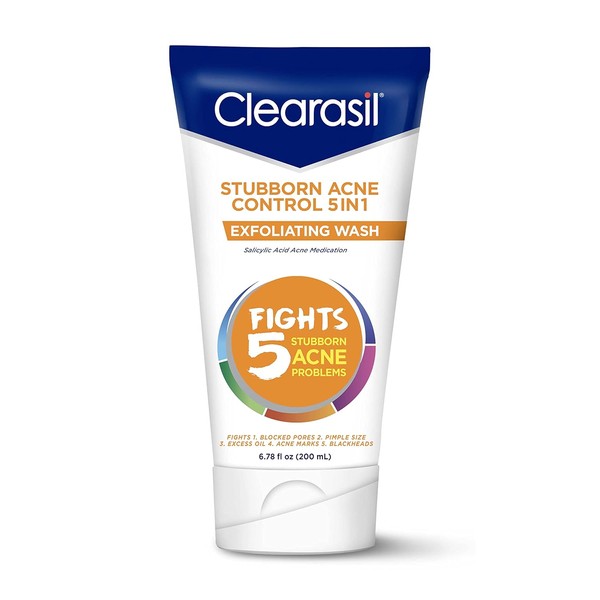 Clearasil Limpiador Facial Exfoliante Stubborn Acne Control 5 en1 200