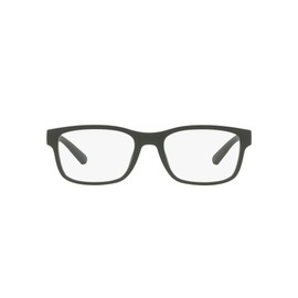 Emporio Armani Men's EA3201U Universal Fit Square Sunglasses, Matte Green/Demo Lens, 55 mm