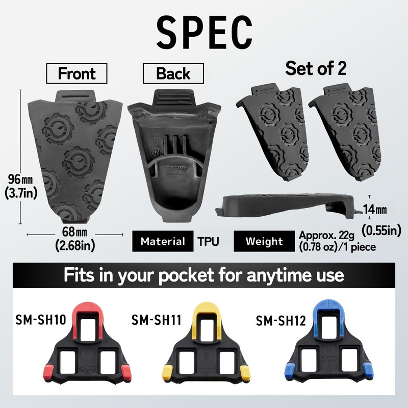 SPD-SL Cleat Set SM-SH12 ISMSH12J Blue, Ge＠r-Cleat Cover Set