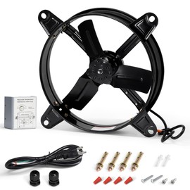 Hipoilk Gable Mount Attic Fan with Adjustable Thermostat, 16 Inch Exhaust Fan for Attic, Shed, Garage, Greenhouse, 2050 CFM High Power, 1480 RPM