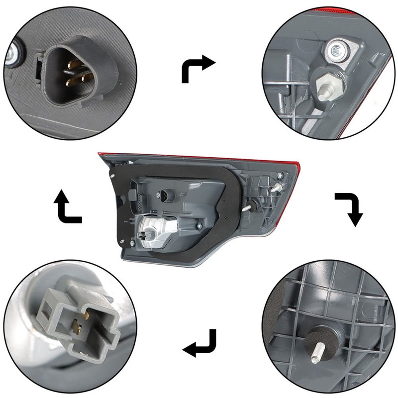 WFLNHB Right Side Inner Tail Light Assembly Replacement for Toyota