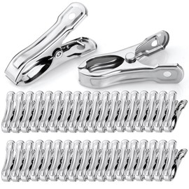 36 Pcs Garden Clips, Greenhouse Clamps, Stainless Steel Greenhouse Clips for Netting, Heavy Duty Row Cover Clips with a Strong Grip for Shade Cloth or Plant Cover on Gardening Hoops