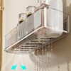 Halyuhn Acrylic Bathroom Shelves 2Pack, 14" Clear Adhesive Shower Shelves