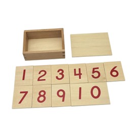 SM SunniMix 1-10 Learning Cards Small Number Cards Educational Tool with Box Montessori Wooden Number Cards Number Cards for Kindergarten