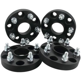 DCVAMOUS 4PC Black 5x4.5 Hubcentric Wheel Spacers 1 Inch with M12x1.5 Studs Compatible with Honda A-cura 5 Lug 5x114.3 for 1998-2021 Accord(5 Lug) | 2006-2021 Civic | 1997-2021 CRV | Integra TSX RDX