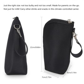 ULVBABI 2pcs Insulated Baby Bottle Bags, Portable Breastmilk Storage Tote Thermal Feeding Pouch Holder Travel Carrier, Heat Preservation and Cold Preservation (2 Bottle bags)