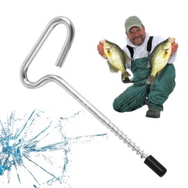 Ice Shanty Anchors - Metal Fishing Anchors Ice Stakes - Heavy Duty Ice Fishing Tent Stakes, Camping Tent Anchors, Rust-Proof Winter Fishing Tent Screw for Ice Fishing