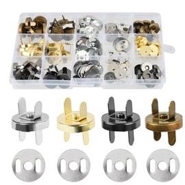 TIMESETL 40 Sets 18mm Button Clasps Snaps Fastener Clasps DIY Craft Sewing Buttons Knitting Buttons Sets for Sewing, Craft, Purses, Bags, Clothes, Leather, 4 Colors