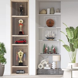 Tingacraft Acrylic Display Case (31 x 17 x 19 cm) for Boxing Glove Perspex Box for 6 inch 7 inch Figure, Assembly Required